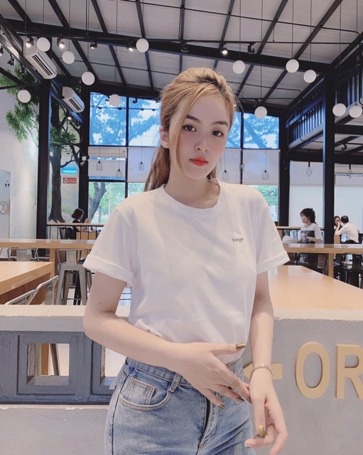 Áo thun giấy in chữ Beige siêu hot - CAROTSHOP