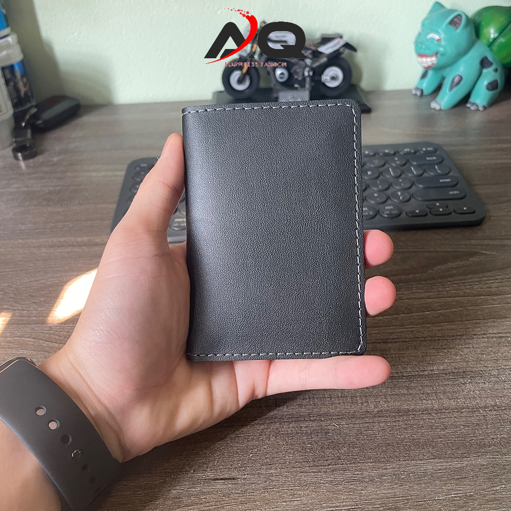 Ví Mini Nam Nữ Da Công Sở Để Thẻ ATM Card Visit Tiền Mặt | Bóp Da Đẹp- AQ STORE