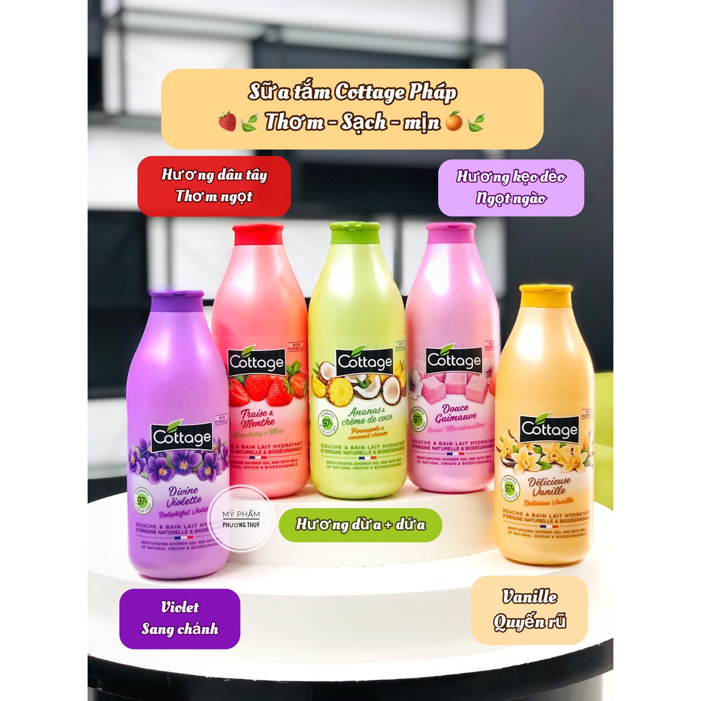 Sữa tắm cottage Pháp 750ml