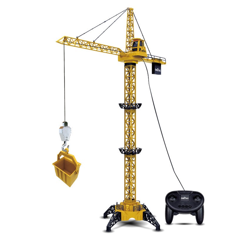 (Cao 128cm) Đồ chơi tháp cần cẩu có điền khiển xoay 680 độ, cỡ lớn