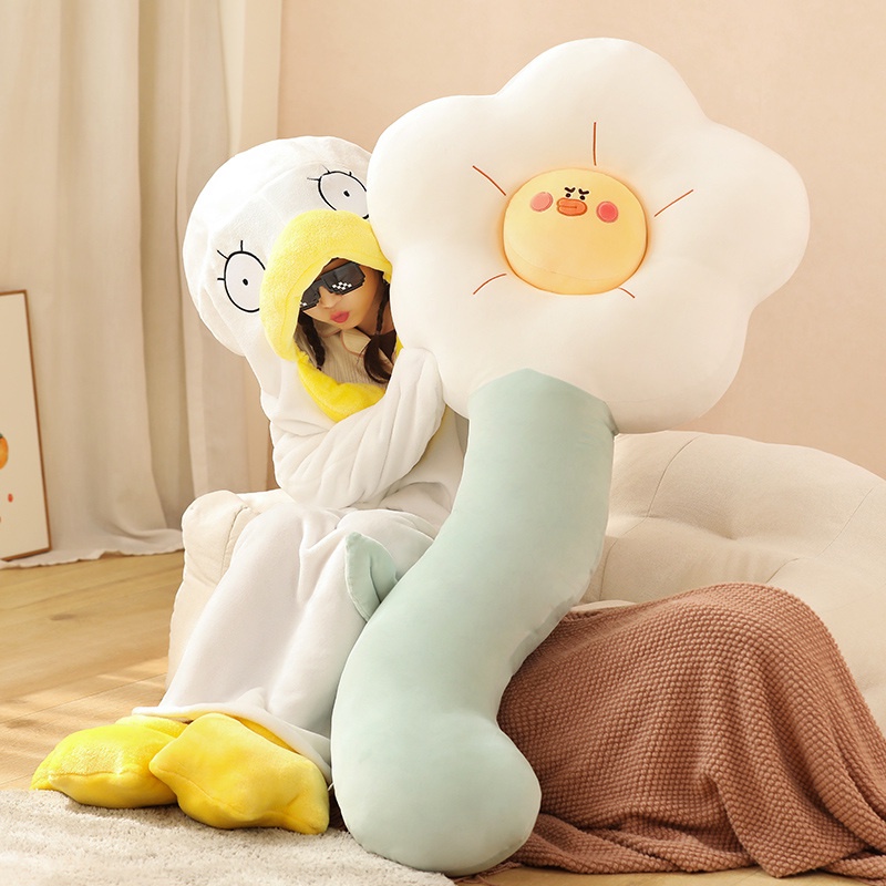 Gối Ôm Dài Hình Hoa Hướng Dương Mềm Mại Xinh Xắn