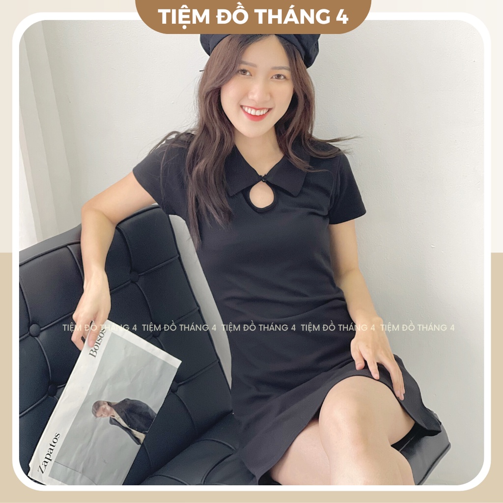 Đầm Polo Thun Cổ Khoét Giọt Nước Tôn Dáng TIỆM ĐỒ THÁNG 4 COCA DRESS