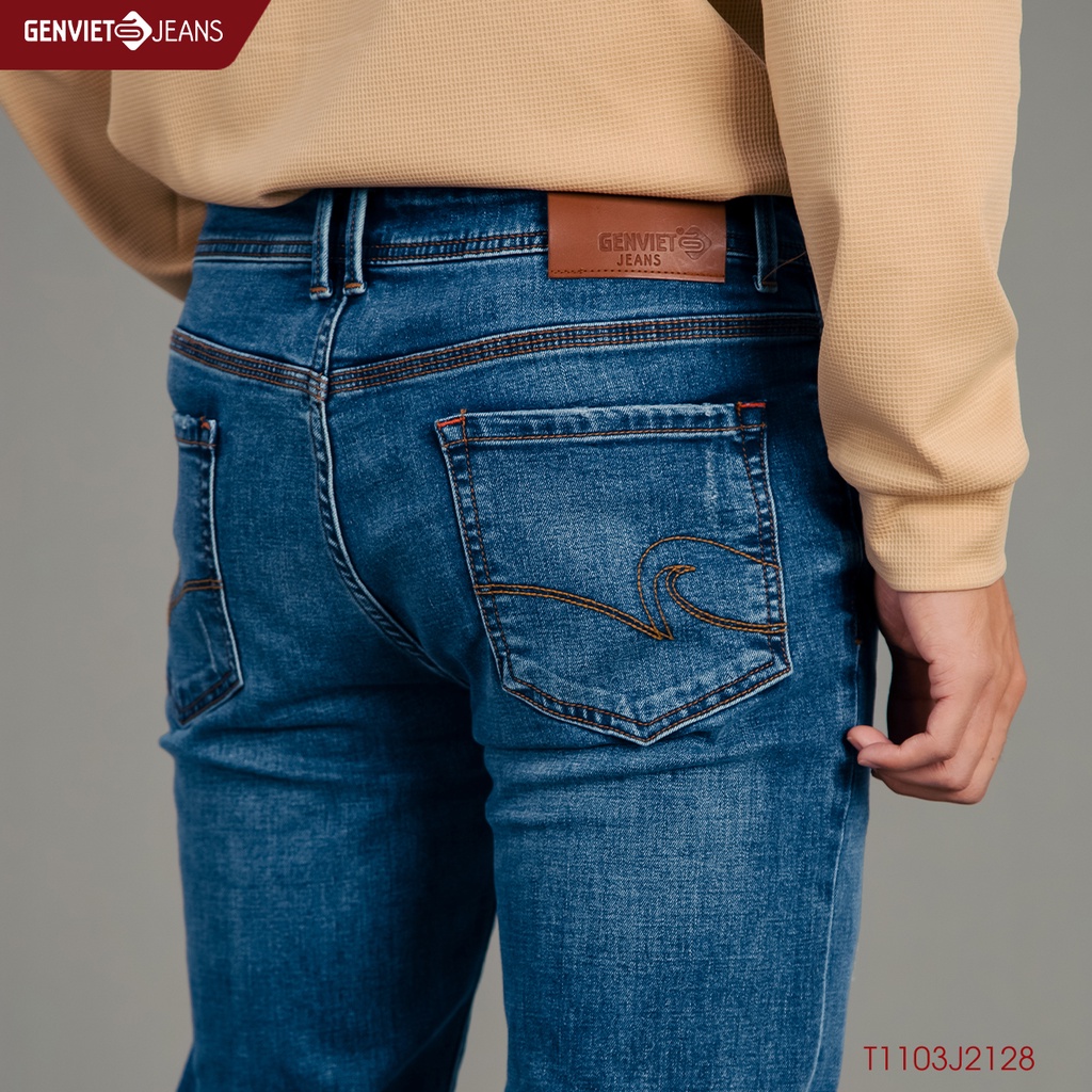 Quần Jeans Nam Ống Col Cơ Bản Genviet Jeans Nam T1103J2128