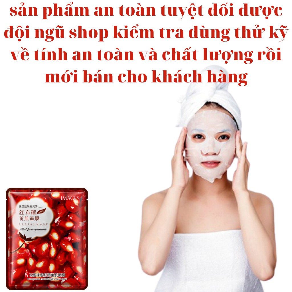 Mặt nạ giấy dưỡng da cấp nước ẩm sáng da dầu mụn hoa quả mask trái cây IMAGES nội địa Trung