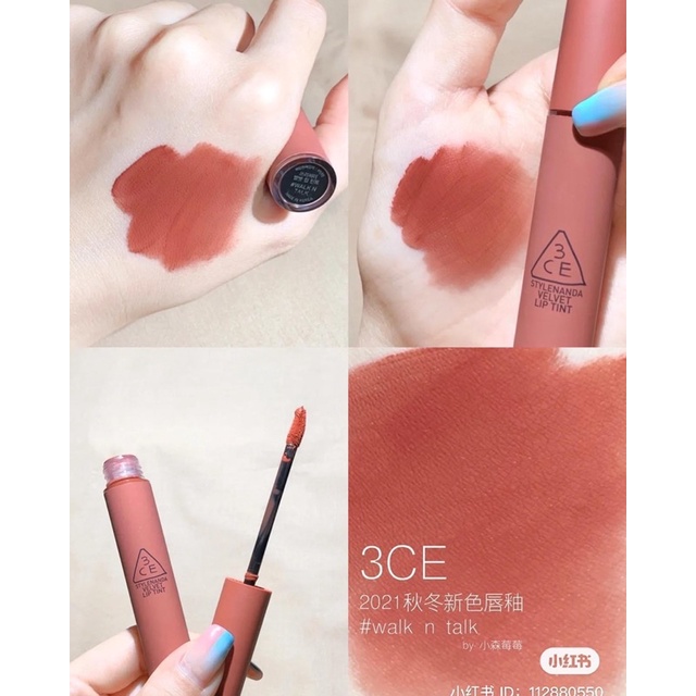 Son 3CE Stylenada Velvet Lip Tint #Walk In Talk - Nâu Đào | BigBuy360 - bigbuy360.vn
