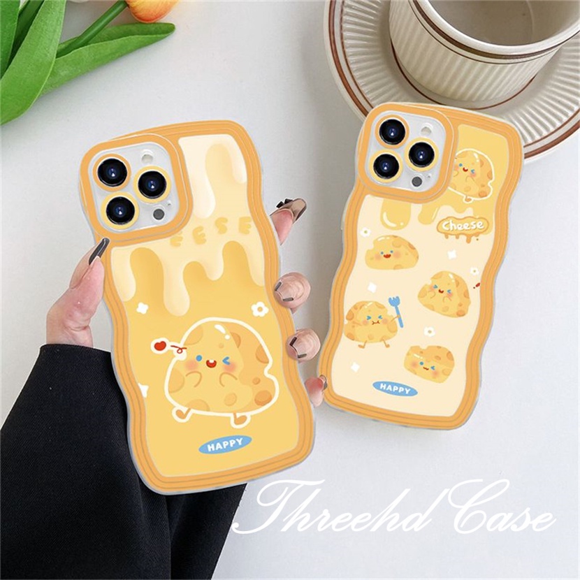 Ốp Điện Thoại Mềm Chống Rơi Họa Tiết Phô Mai Cho iPhone 14 13 12 11 Pro Max SE2020 X XR Xs Max 7 8 6 6s Plus