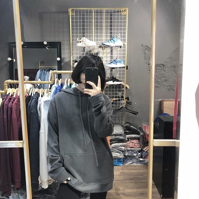 Áo Hoodie Trơn Màu Xám Ghi - Hoodie Gray Basic