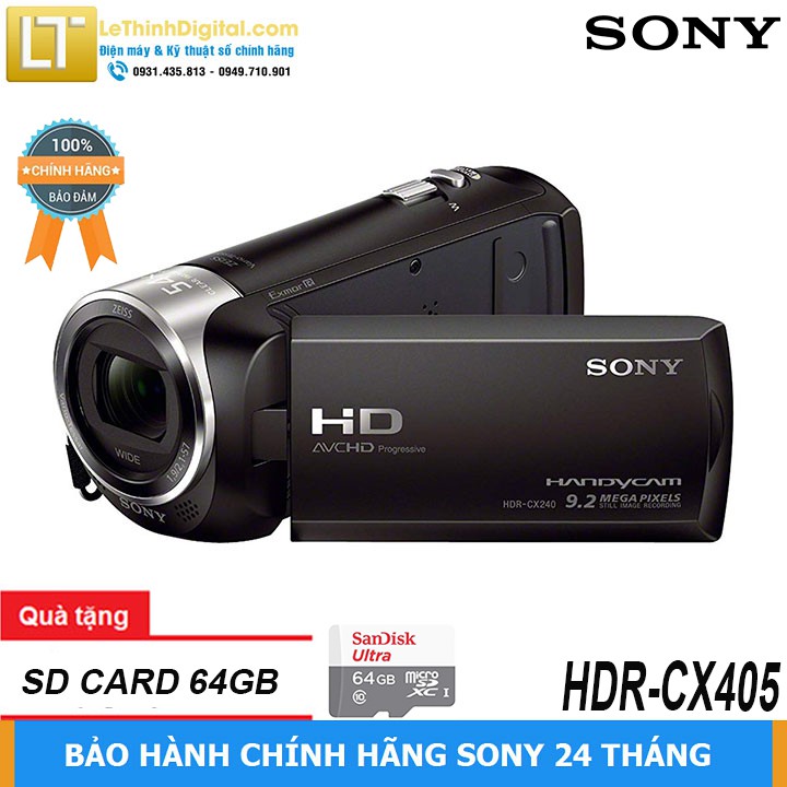 Máy quay Sony Handycam HDR-CX405 | Hãng phân phối | Bảo hành chính hãng 24 tháng toàn quốc