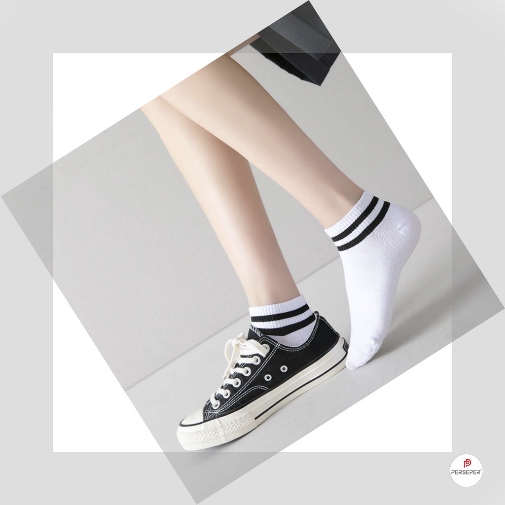 Tất cổ cao nam nữ thể thao phong cách Hàn Quốc, vớ nữ nam trắng đen chất liệu cotton mềm thoáng mát Mainia Shop