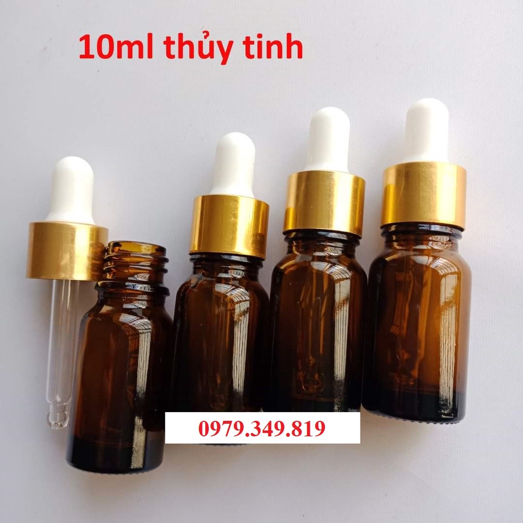 Lọ chiết serum nắp bóp 5ml, 10ml, 20ml, 50ml chất liệu thủy tinh bền đẹp