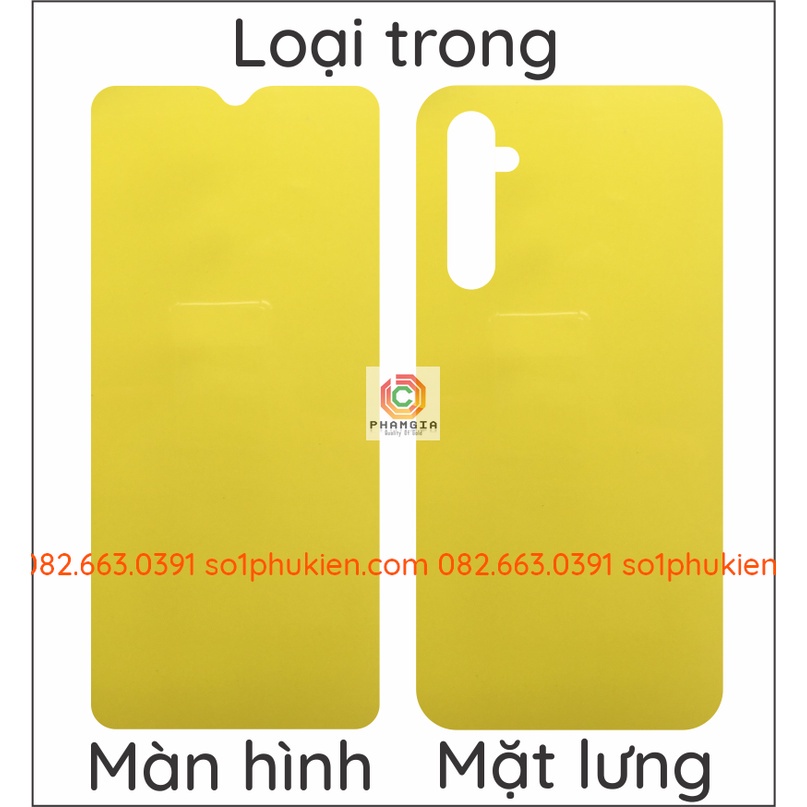 Dán PPF Oppo K5 loại trong, nhám, vân da cá sấu dành cho màn hình, mặt lưng, full body lưng viền
