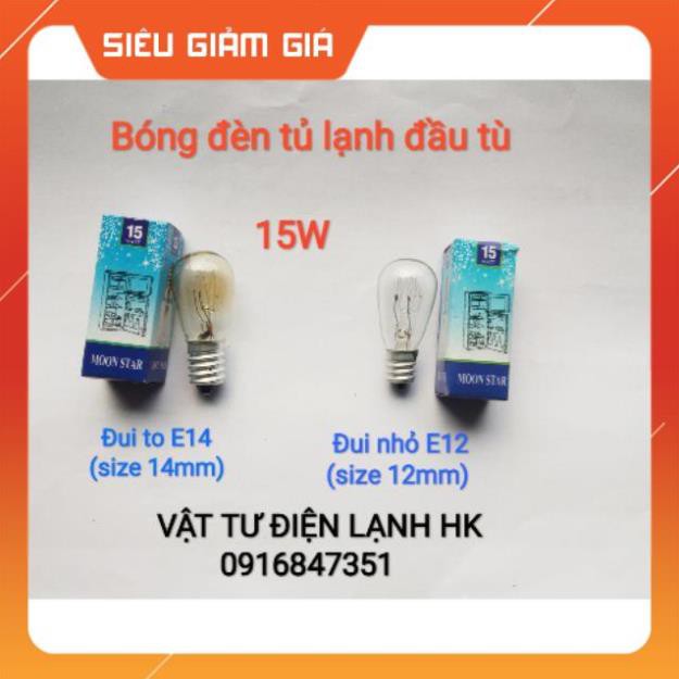 Bóng đèn tủ lạnh 15W đui xoáy chuôi E12 E14