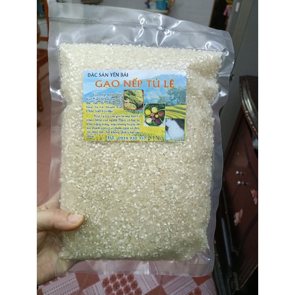 Gạo nếp TÚ LỆ/Đặc sản Yên Bái 1kg- Gạo mùa vừa gặt dẻo, thơm