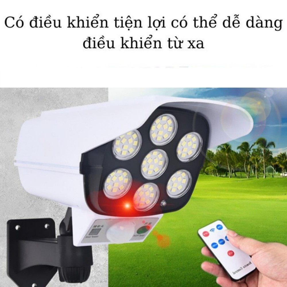 Đèn Năng Lượng Mặt Trời Giả Camera - Đèn Chống Trộm, Chống Nước, Có Điều Khiển Cảm Biến Chuyển Động Tự Động Bật Tắt