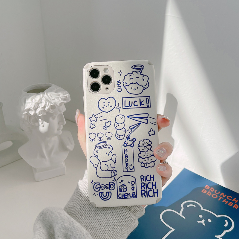 Ốp lưng iphone vuông cạnh hình iPhone/6/6Plus/6s/6sPlus/6/7/7Plus/8/8Plus/X/Xs/Xs Max/11/11Pro/11ProMax/12/12PROMAX/12MINI/12PRO Angel bear lambskin | BigBuy360 - bigbuy360.vn