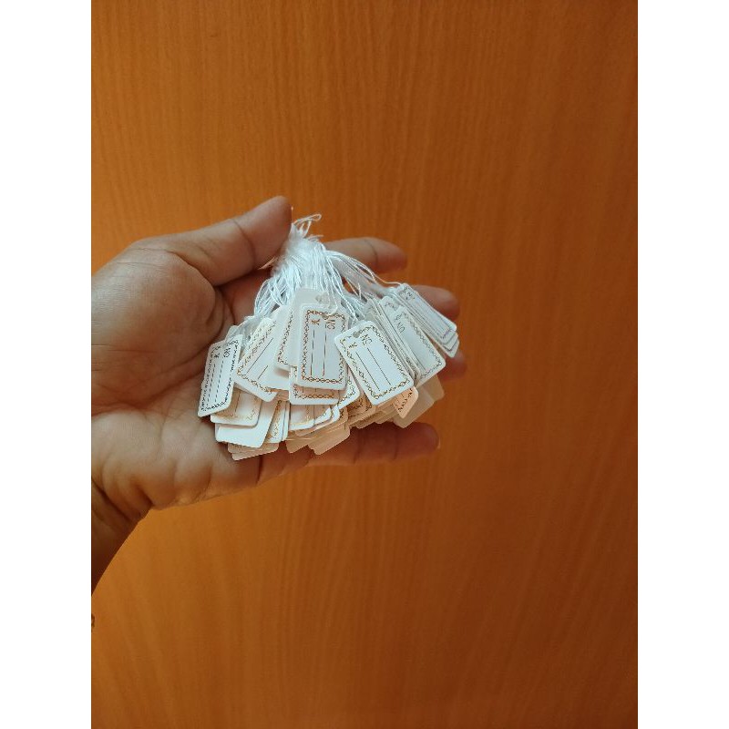 Tem làm giá cột chỉ trắng