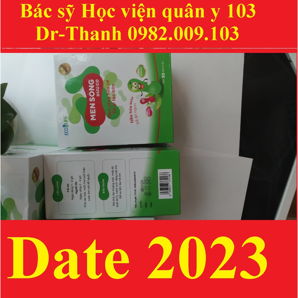 Men sống Hữu cơ ecolife hộp 30 gói (men vi sinh dùng cho táo bón,tiêu chảy,rối loạn tiêu hóa,trẻ em kém ăn chậm lớn) | BigBuy360 - bigbuy360.vn