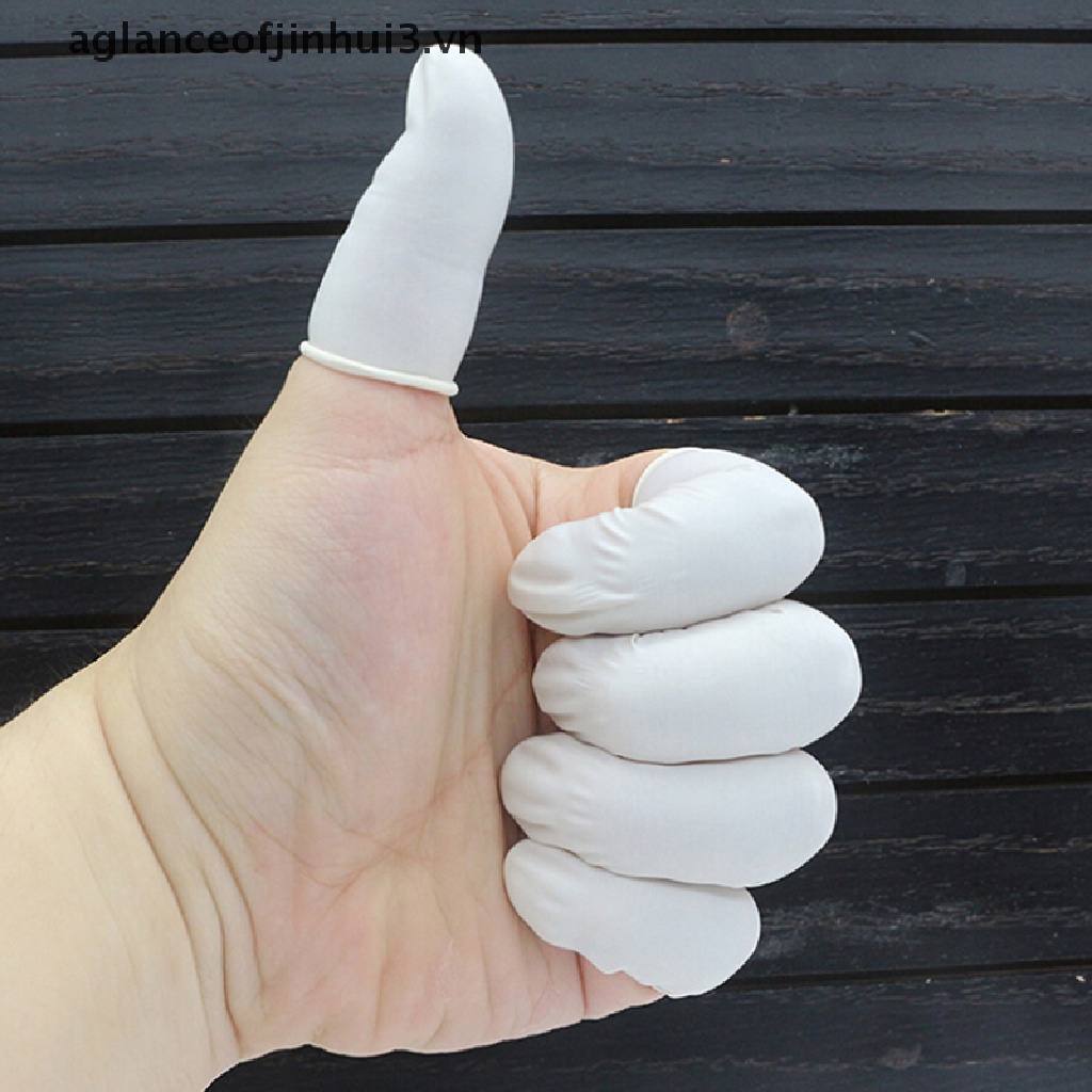 [Hàng mới về] Set 20/ 100 găng ngón tay cao su latex bảo vệ ngón tay dùng một lần tiện lợi