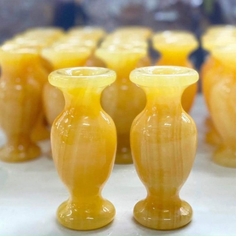 Lục Bình Phong thủy  Đá Ngọc Hoàng Long 12cm hàng chuẩn