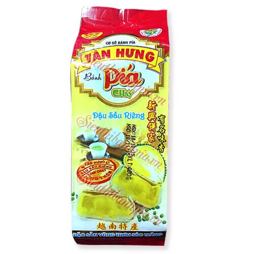 Bánh pía chay Tân Hưng Vũng Thơm Sóc Trăng bánh pía không trứng mang đi nước ngoài 400gr gói 4 bánh hạn dùng 30 ngày