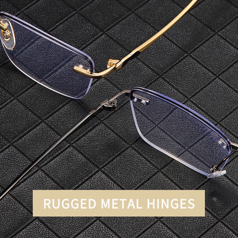 Kính Đọc Sách Nam PTQ Gọng Kim Loại Chống Ánh Sáng Xanh