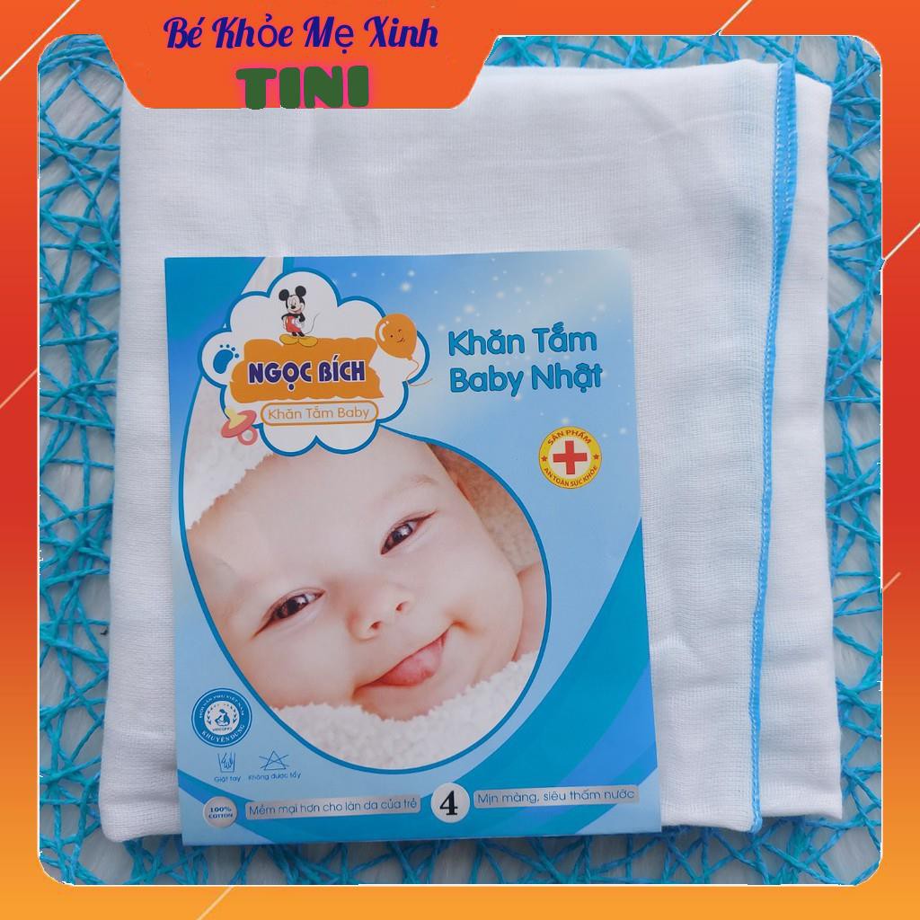 Khăn tắm baby Nhật 4 lớp Ngọc Bích cho bé sơ sinh