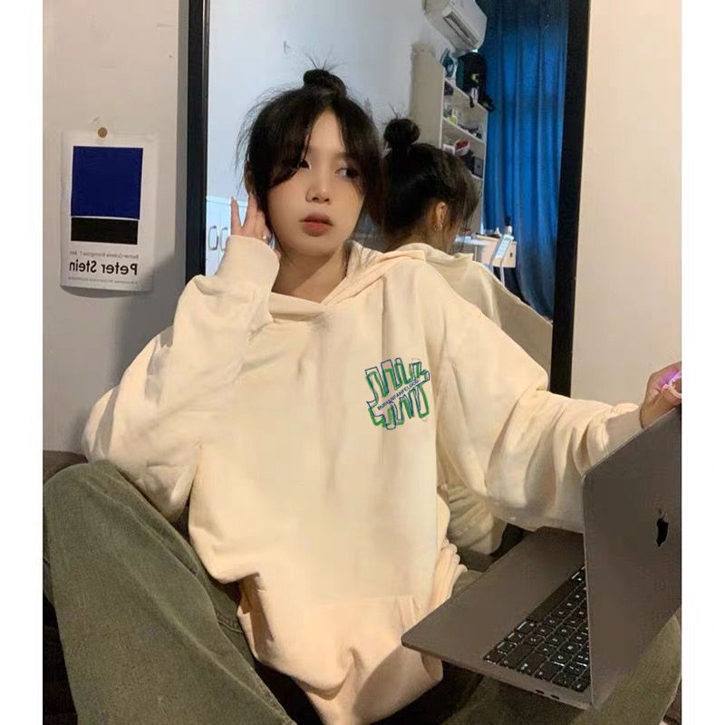 Áo Hoodie Dáng Rộng Thời Trang Phong Cách Hàn Quốc Cho Nam / Nữ