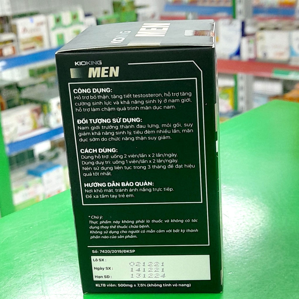 Kioking Men - Hỗ trợ tăng cường sinh lực và khả năng sinh lý ở nam giới (30 viên)
