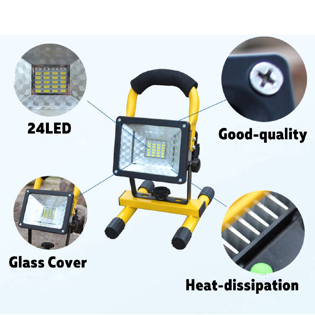 2000LM COB Portable LED Searchlight Headlamp Camping Lamp Rechargeable Portable working light