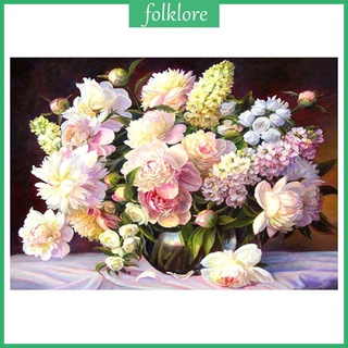 Bộ tranh đính đá 5D DIY hình lọ hoa độc đáo trang trí tường