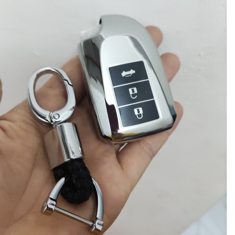 Ốp chìa khóa xe Vios, Yaris 2019 2020 2021 2022 chìa thông minh có kèm móc treo