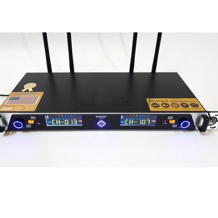 Micro không dây Shure UGX21 main đỏ chính hãng mic không dây ugx 21 karaoke tự ngắt 5 giây