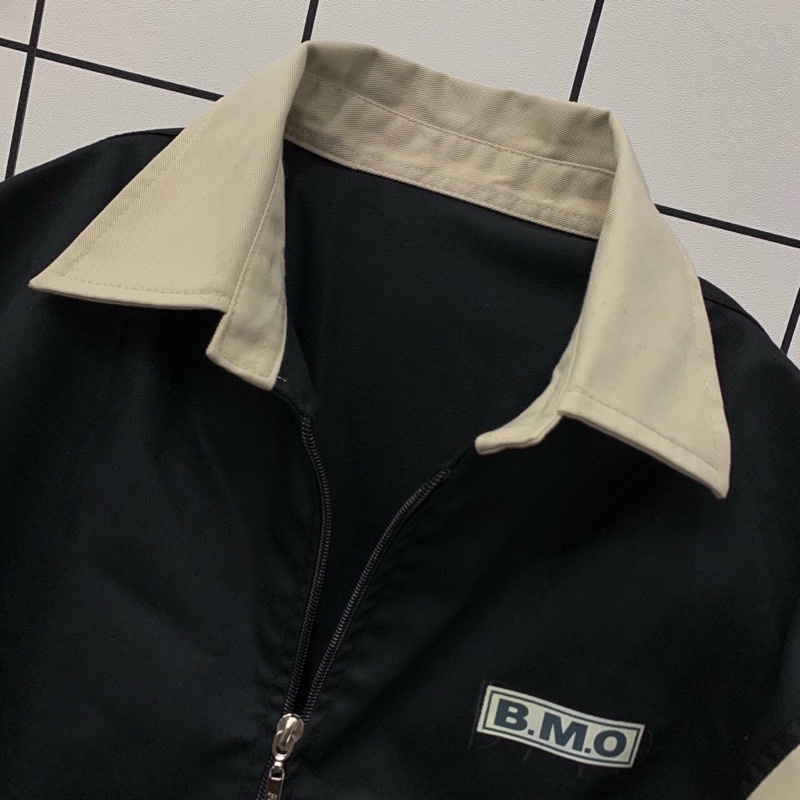 Áo khoác Bomber BMOLAB phối tay mềm mịn form rộng nam nữ Unisex