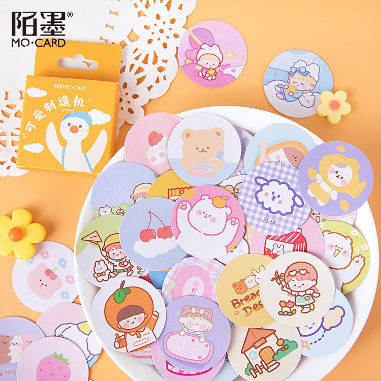 Hộp 45 Miếng Dán Momo "De Maker" Dễ Thương Kích Thước Hộp