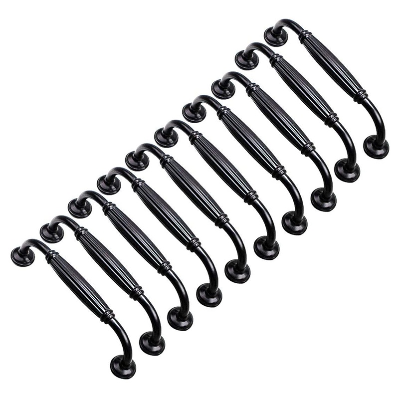 Set 10 Tay Nắm Cửa / Ngăn Kéo Tủ Màu Đen
