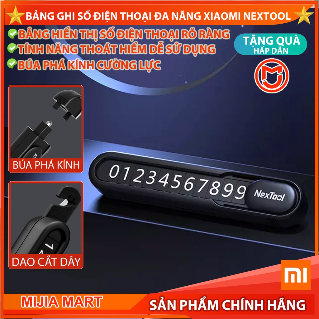 Bảng số điện thoại kiêm dụng cụ thoát hiểm đa năng Xiaomi Nextool, Dụng cụ thoát hiểm ô tô đa năng