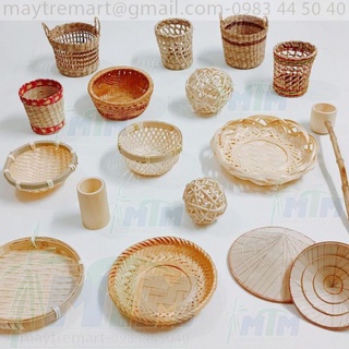 Mây tre đan- Phụ kiên mây tre mini chụp decor mẫu ngẫu nhiên 20k/c - Tre VN