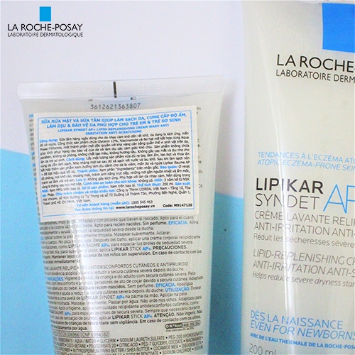 Sữa Tắm & Rửa Mặt La Roche-Posay Lipikar Syndet AP+ Cho Da Khô Nhạy Cảm 200ml