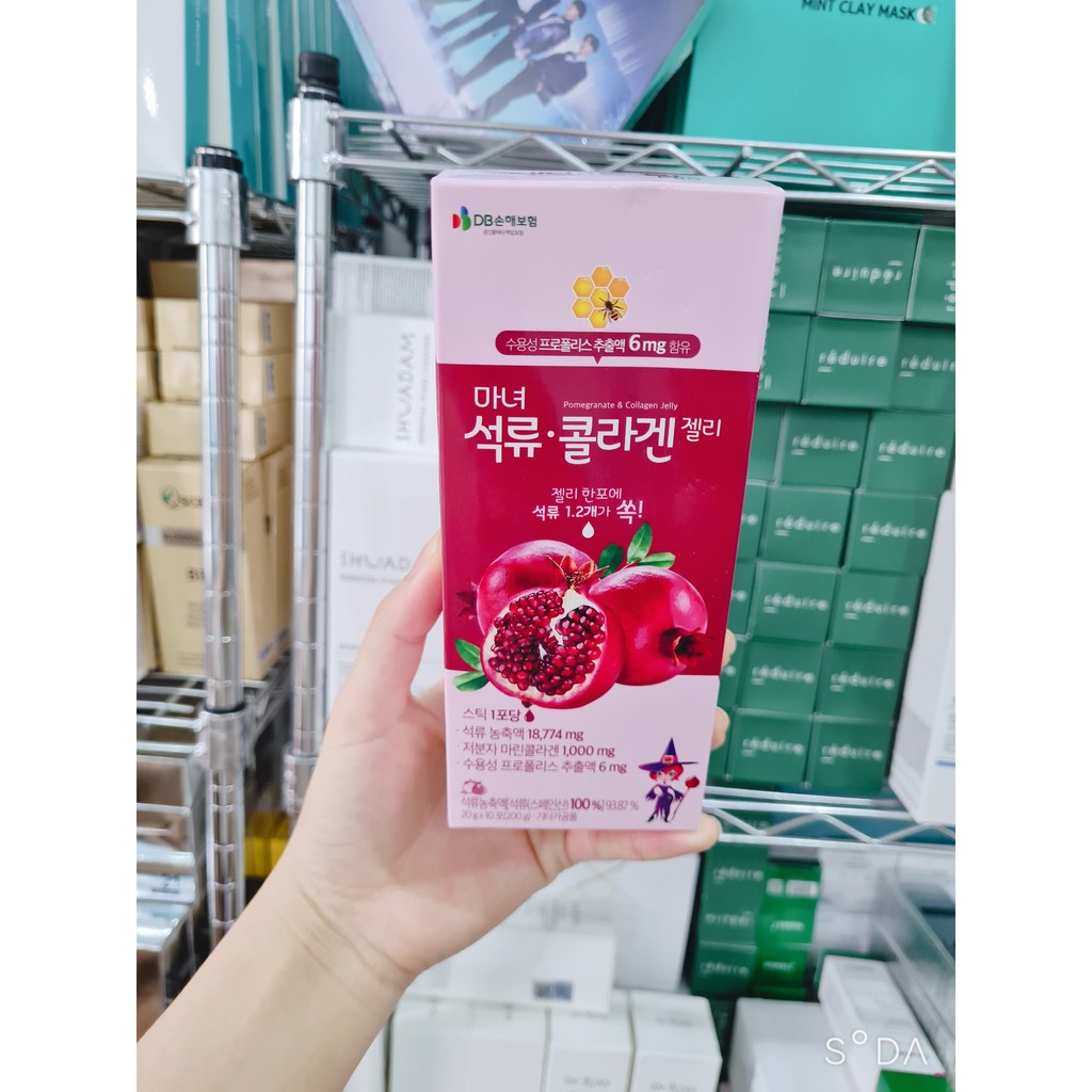 Thạch Lựu Mât Ong Collagen Đẹp Da Có Bảo Hiểm DB Hàn Quốc, Hộp 60 gói 20g | BigBuy360 - bigbuy360.vn