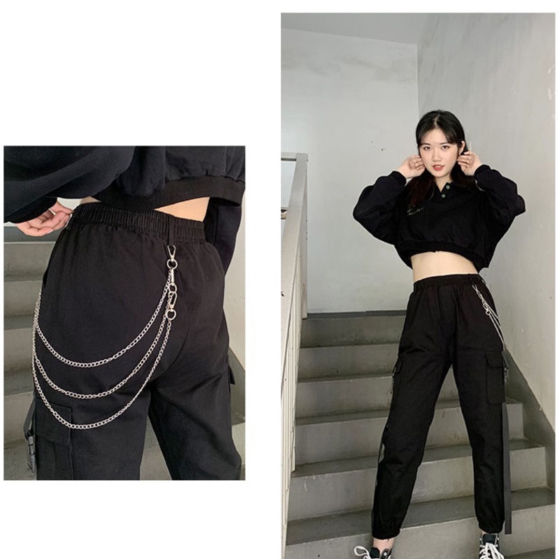 Phụ Kiện Dây Xích Kim Loại Đeo Hông Phong Cách Hiphop Cá Tính