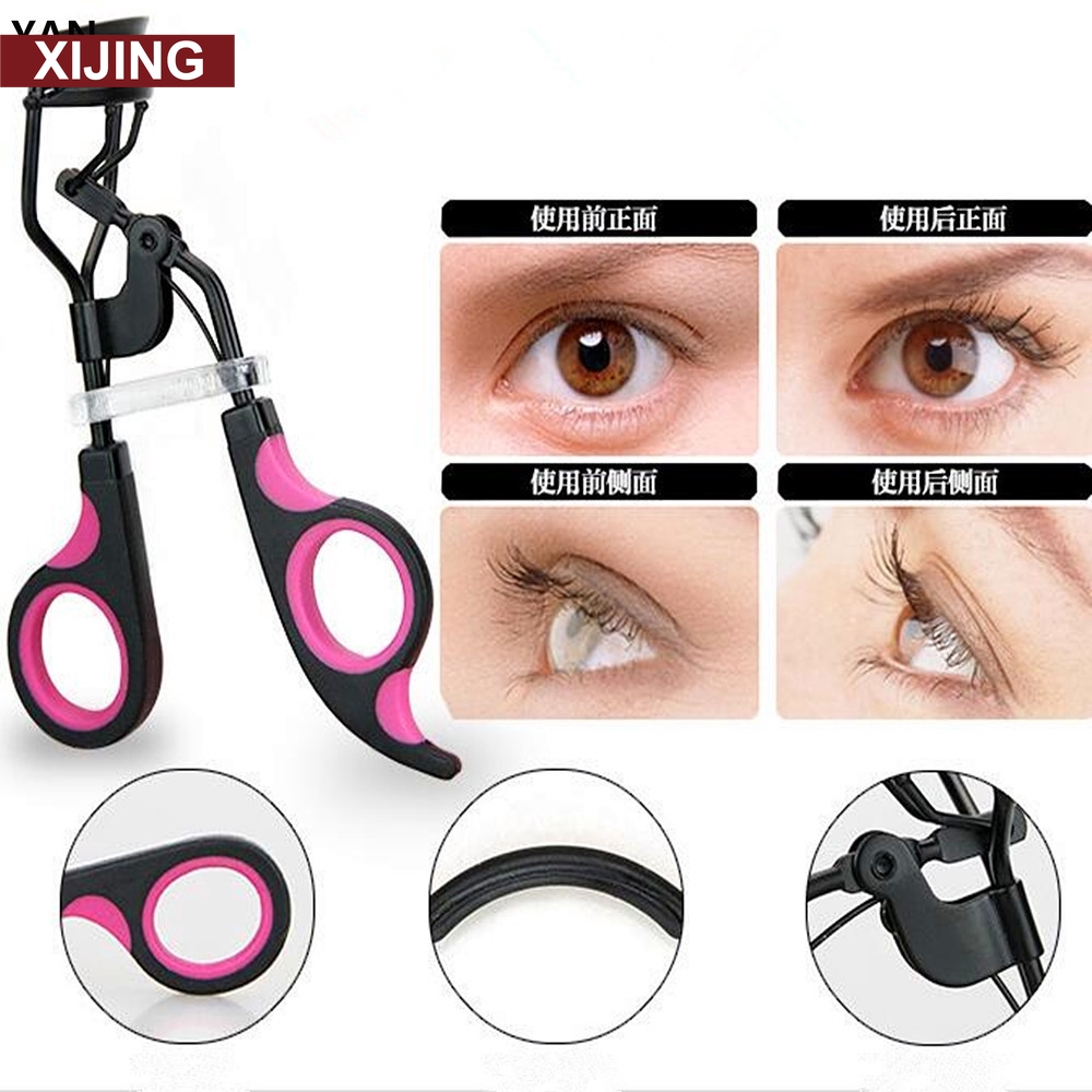 Kẹp bấm làm cong mi trang điểm chuyên dụng màu đen và tím chất lượng