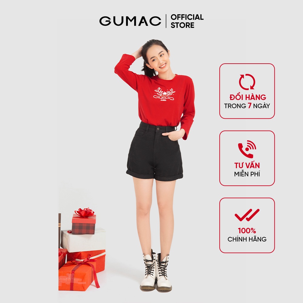 [Mã WABRGUM giảm 10% tối đa 30K đơn 99K] Áo thun nữ tay dài in hình ATB12017 GUMAC