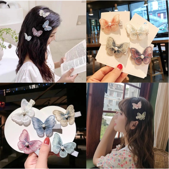 Kẹp Tóc Hình Bướm Dễ Thương Phong Cách Hàn Quốc