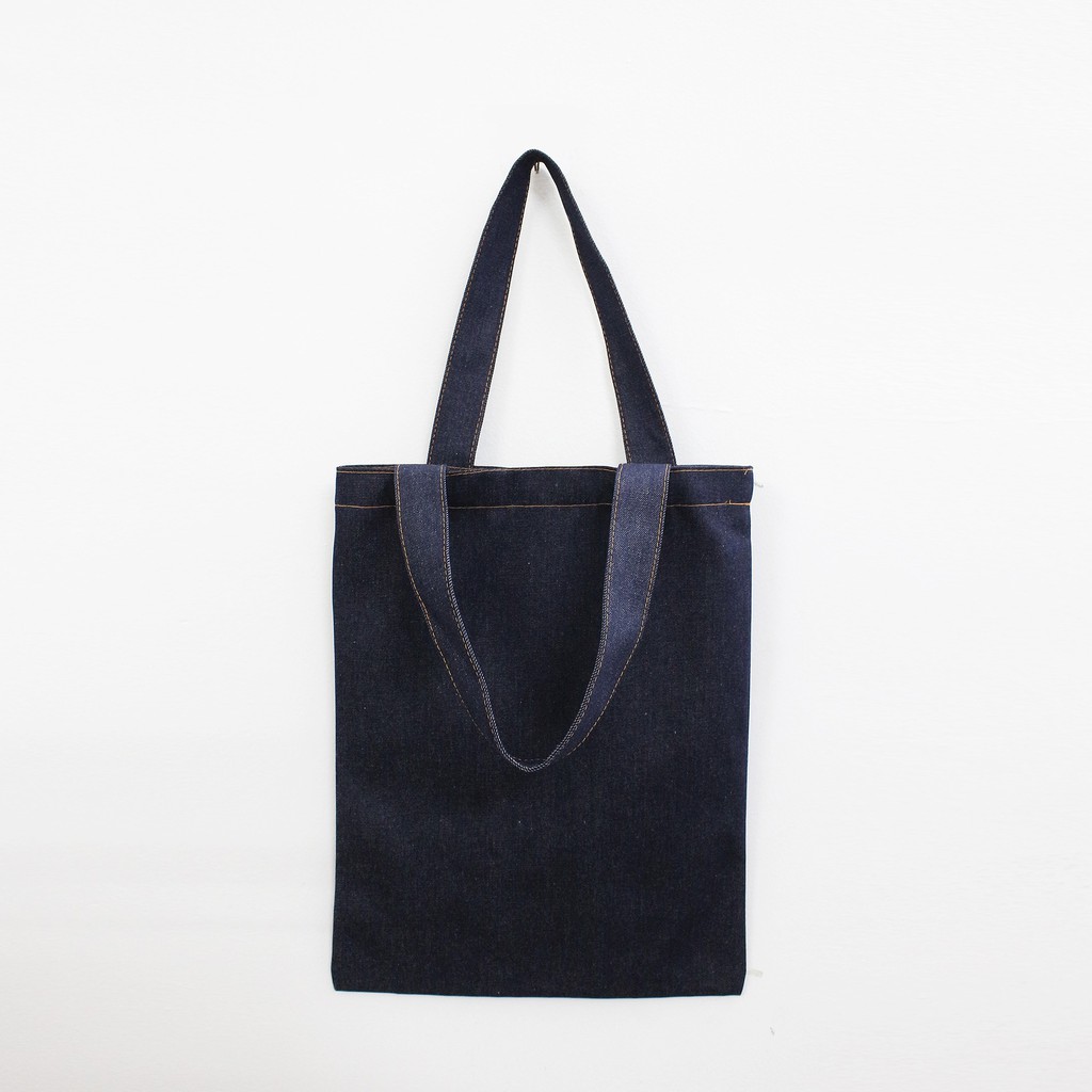 Túi Tote Jean Aaa Jeans Vải Raw Denim Đa Năng