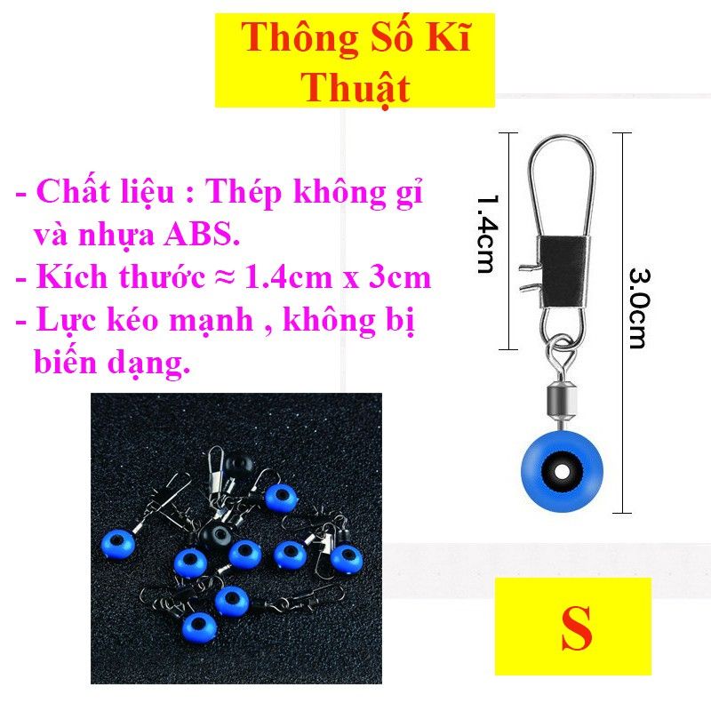 vỉ khóa link câu cá lăng xê có hạt đậu kết nối chuyen dụng cao cấp pk-36