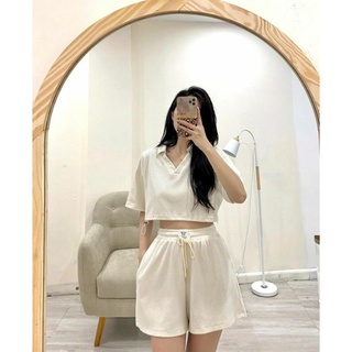 Set thể thao croptop rút dây