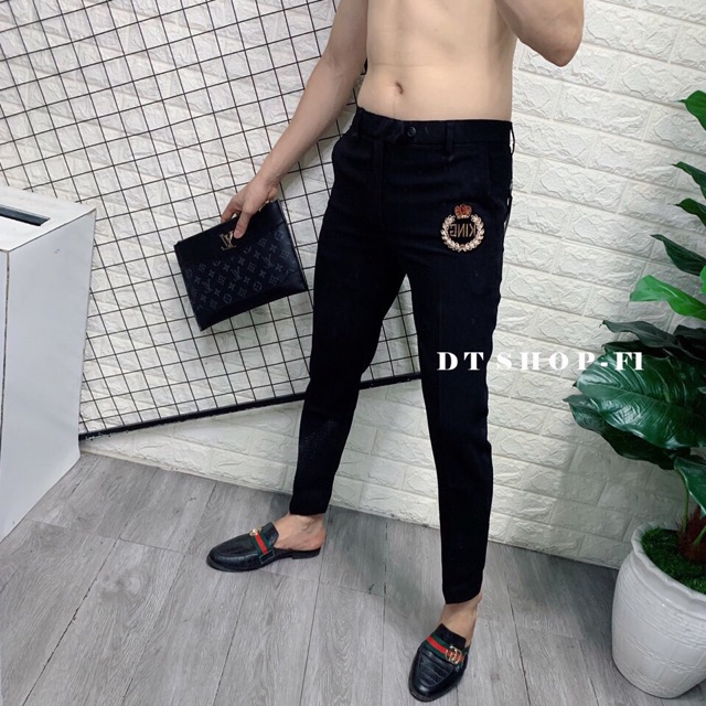 Quần âu nam thêu đùi hàn quốc ống côn | BigBuy360 - bigbuy360.vn
