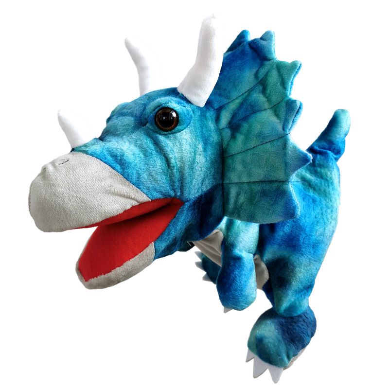 11 styles Dinosaur Hand Puppet Plush toys Kindergarten performance Hand control glovesTriceratops Tyrannosaurus Dilophosaurus