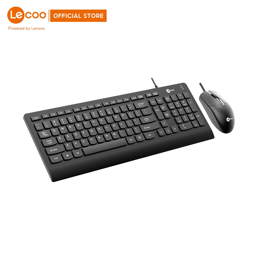 Bộ bàn phím chuột văn phòng có dây Lecoo CM103, thiết kế nhỏ gọn cho văn phòng