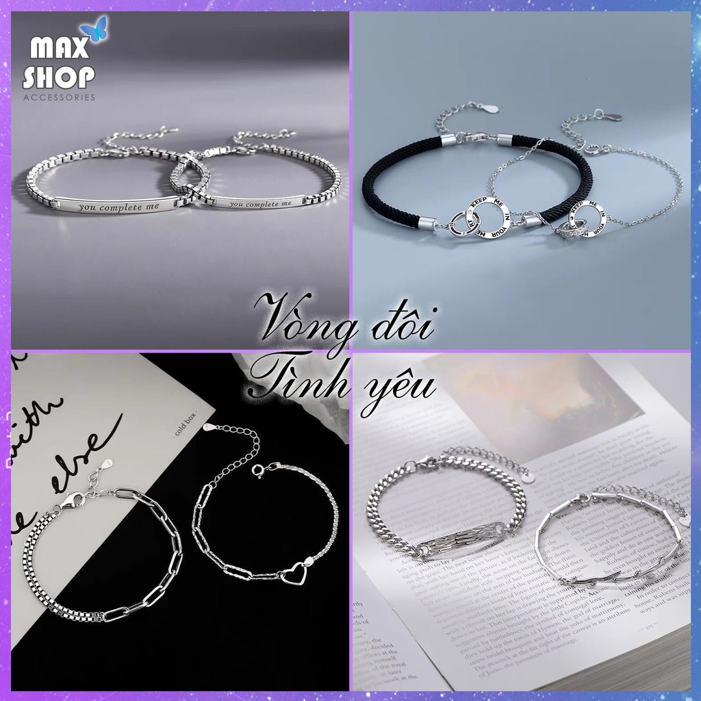 Vòng đôi COUPLE TÌNH YÊU cho cặp đôi nam nữ nhiều mẫu mới cực xinh
